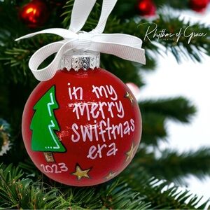 Celebrate the Eras: Exclusive Handmade Merry Swiftmas Ornament! Personalized